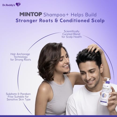 Image of Mintop Pro Shampoo + for Hair Fall Control | Fortified with Procapil and Redensyl | Helps increase hair shine softness | Sulphate free | Helps strengthen hair roots - 225 ml