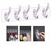 AEE® 2 Pieces Transparent Wall Hanger 5-Piece Strap-Free Strong Adhesive Hanger Behind Door Bathroom Kitchen Organizer Hook Hanger