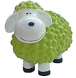 Fachhandel Plus Lustige Tierdeko Schaf bunt versch. Farben auswählbar Garten Deko Tierfigur (Grün)