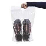 12 pieces of Zipper Heavy duty Clear Plastic Poly Bags Resealable Storage Shoes, Boot, Clothing, Lin
