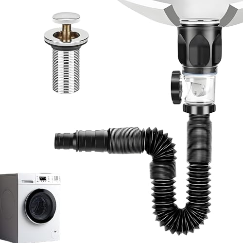 Siphon de lavabo de salle de bain, garniture de vidange de lavabo, ensemble de siphon de lavabo pour salle de bain et évier de cuisine, étanche aux odeurs et anti-fuites