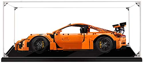 Acrylic Display Case for Lego 42056 Technic Porsche 911 GT3 RS Car Model Dustproof Protection Display Box Compatible with Lego 42056 (NOT Included Building Model)