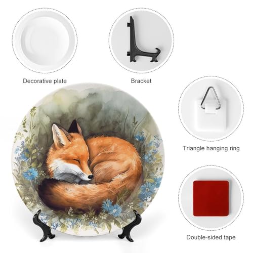 Plato decorativo de porcelana Bone China de 7 pulgadas miniatura 3