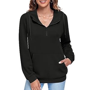 Bestbee Women’s Zip-Up Hoodie Long Sleeve Sweatshirts Thin Lightweight Jacket Casual Tops with Pockets