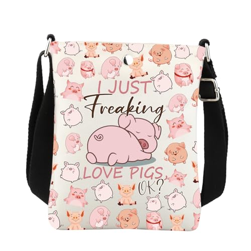 Pig Crossbody Bag Pig Gifts Pig Lover Gifts Piggy Gifts Pig Farmer Gifts I Just Freaking Love Pigs Ok Pig Sling Purse Bag