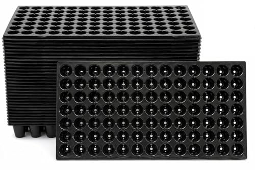 Image of Bio Blooms Agro India Pvt Ltd | Seedling Tray, Plastic Germination Tray for Seed Starting (98 Cavity, 20, Count)