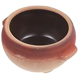 Beaupretty Olla de Barro para Cocinar Arroz y Fideos 700 Ml, Cazuela Resistente al Calor para Uso Doméstico y Comercial, Utensilio de Cocina sin Tapa Adecuado para Estofados y Sopas