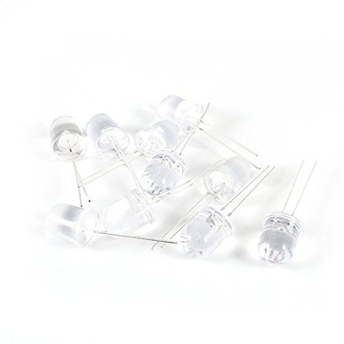 Aexit 10 x Diodes 2Pin Blue Light Emitting Diode LED Bulb Lamp Schottky Diodes 10mm Diameter