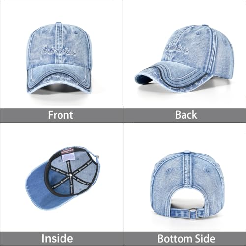 Image of Baseball Cap for Women Men - Adjustable Size Hat | Sun Protection,Colourfast,Moisture Wicking,Ponytail Hole,Wrinkle Free