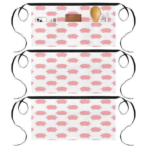 Tablier court de chef à poches pour pâtisserie créative et nettoyage de la maison
