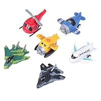 6 Pack Aeroplane Toys,Airplane Toys,Airplane Toys for Toddlers,Fighter Helicopter Playset, Educational Role-Play Aircraft Models for Kids, Ideal for Birthday Parties and Classroom Learning