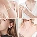 KPLUYI 4PCS Clover Bracelet Set, 18K Dainty Real Gold Plated Four Leaf Bracelet/Necklace/Earrings/Ring Jewelry Set for Women Gifts(White)