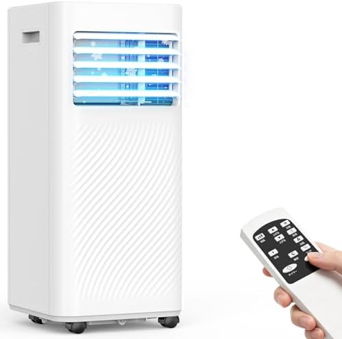 （06:30時点） Brehobo スポットクーラー 家庭用 スポットエアコン 工事不要 2.34KW【2026最新型】移動式エアコン 冷房9畳 除湿40L/日 送風 ノンドレン式 ポータブルエアコン 静音 小型 業務用 移動式クーラー 置き型 ポータブルクーラー 窓パネル 排気ダクト リモコン付き 暑さ・熱中症対策 キッチン/部屋/作業場 窓用 8畳 室内簡易冷房器具 (ホワイト)
