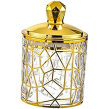 Food Storage Container Sealed Storage Tank Tool with Lids Storage Jar Coffee Canister for Candy Loose Leaf Tea Flour Sugar, Gold, S
