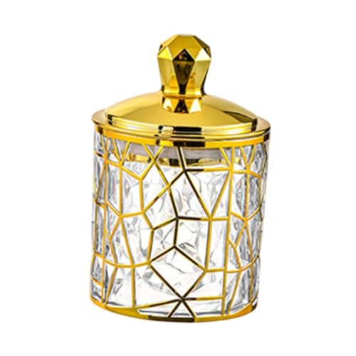 SiaBiced Food Storage Canister Sealed Storage Tank Airtight Utensils with Lids Gifts Storage Jar Coffee Bean Storage for Flour Sugar, Gold, S