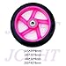 JCCHT 2PCS 200mm 180mm 145mm 125mm Adult Scooter Wheels with ABEC-7 Bearings for Kid Youth Adult Kick Scooters Spare Wheels,Rose red,125mm