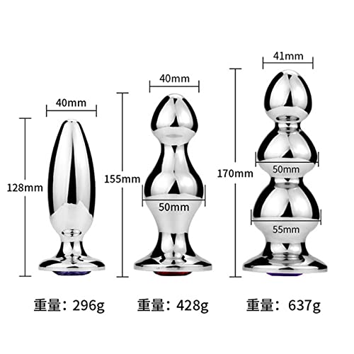 アナルビーズ アナルプラグ 金属 ステンレス鋼 肛門プラグ お尻プラグ Gスポット刺激 膣プラグ 菊門調教 SMオナニー アナル拡張 開発 挿入 膣用と肛門用可 男女兼用 アダルトグッズ(1ビーズ) - 画像2