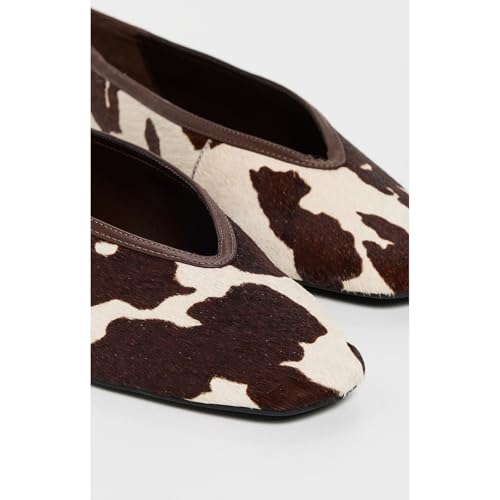 Women's Cow Print Ballet Flats Shoes Closed Square Toe Ballerina Flats Comfortable Cute Mary Jane Fashion Four Season Casual Dress Flat Shoes4