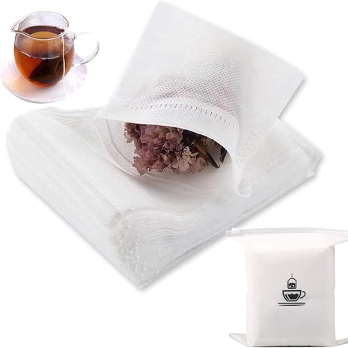 Recopilación de Filtros para té los más recomendados. 45 U Chef Paquete de 400 Bolsitas de Té Biodegradables con Cordón, Bolsas para Infusiones, Bolsas para Hierbas y Café, Bolsas de Filtro Vacías para Hojas Sueltas