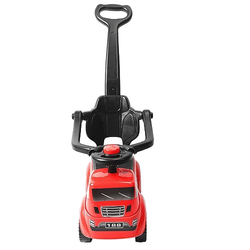 Ride On Push Car, Volante Com Pedal para Crianças, Botão Buzina para Uso Em Viagens