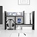 Jerry & Maggie Desktop Organizer Office Storage Rack Adjustable Wood Display Shelf Free Style Double H, Multi-Functional Mini Bookshelf for Desk Natural Stand (Black)