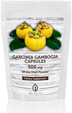 Garcinia Cambogia Whole Fruit Powder 500mg 90 Capsules Health Food Supplements Nutrition Hydroxycitric Acid HCA Malabar Tamarind