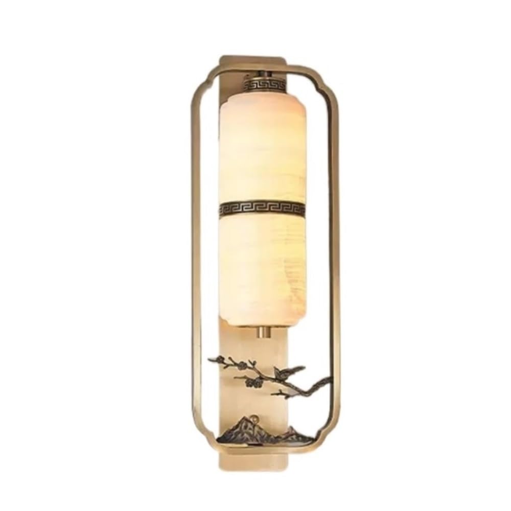 birene Wall Lamp New Chinese All-Copper Wall Lamp, Living Room, Bedside in Zen Bedroom