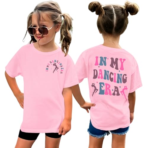 in My Dancing Era Shirt for Girls Kids Toddler Dancer Graphic T-Shirt Funny Dance Lover Short Sleeve Summer Tees