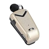 EBTOOLS Fineblue Bluetooth Headset, Portable Wireless Retractable in Ear Business Lavalier Earphone(Gold)