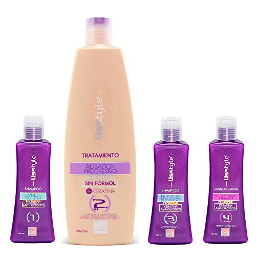 L'mar Lisstyle Progresive Straightening Treatment Blowout KIT No Formol With Carbocysteine No Smell | Alisado Permanente Sin Formo No Frizz | Step 2 1000ml + 3x250ml