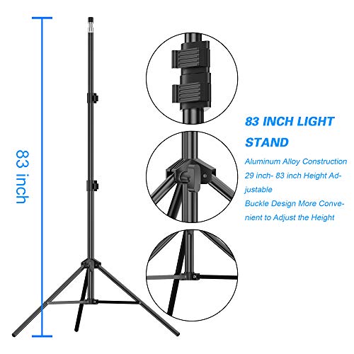 Emart 7 Ft Light Stand For Photography, Portable Photo Video Tripod Stand, Lighting Stand With Carry Case For Speedlight, Flash, Softbox, Umbrella, Strobe Light, Camera, Photographic Portrait #TOP1