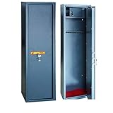 gewehrschrank tresor Farbe: grau Utilia Gewehrschrank für 7 Gewehr, verzinkt, aus Stahl mit Schatz.