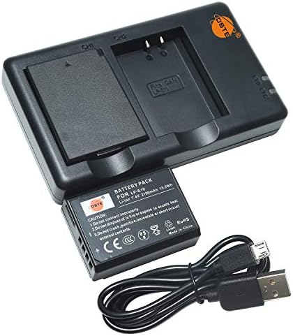 2 Batterie LP-E8 + Caricatore USB LCD - Compatibile Canon EOS 550D, 600D, 700D, Rebel T3i/T5i - Foto 4