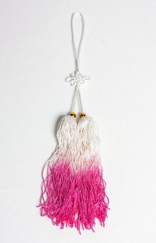 Tiger Claw Sword Tassels (White/Pink)