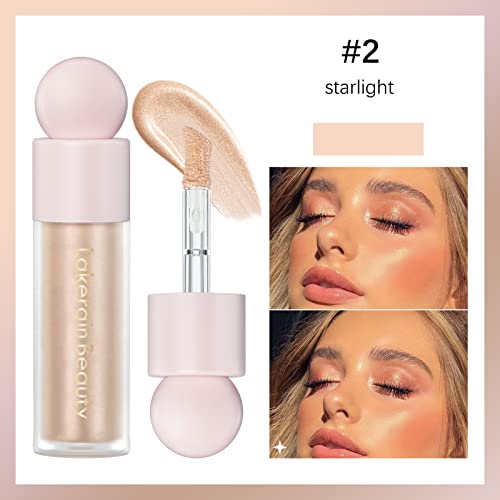 Soyub Liquid Luminizer Blush Makeup, Liquid Illuminator Face Highlighter, Waterproof Long Lasting, Natural Skin Tint,Moisturizing Face Blush Wand For Cheek, Starlight #TOP1