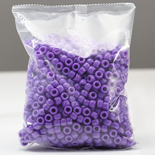 Image of Gxueshan 1000 Pcs Acrylic Pony Beads 6x9mm Bulk for Bracelet Necklace Jewelry Making Earring Hair Braiding