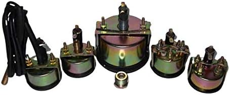 Miniatura 2 de Willys MB Jp GPW CJ Velocímetro 60mph-Temp-Oil Presión-Combustible-Ampere Kit en bisel cromado blanco