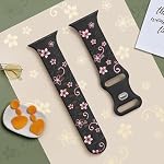 Floral Engraved Bands Compatible with Apple Watch Band for Women - Image 3