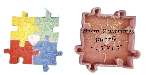 Autism Awareness Puzzle - Silicone Freshie Mold -