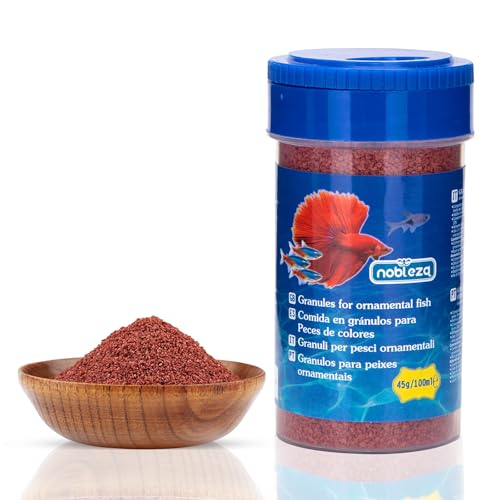 Nobleza - Cibo per Pesci Piccoli, Granuli Morbidi per Pesci ad Affondamento Lento, 45 g / 100 ml
