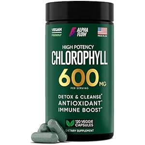 Chlorophyll Capsules 600 mg – Natural Chlorophyll Pills for Women & Men – Highly BioAvailable Organic Chlorophyll…