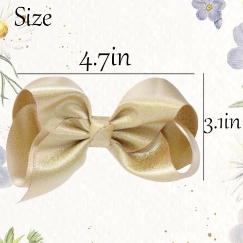 2 Pinzas para cabello doradas de 4.5 pulgadas miniatura 2