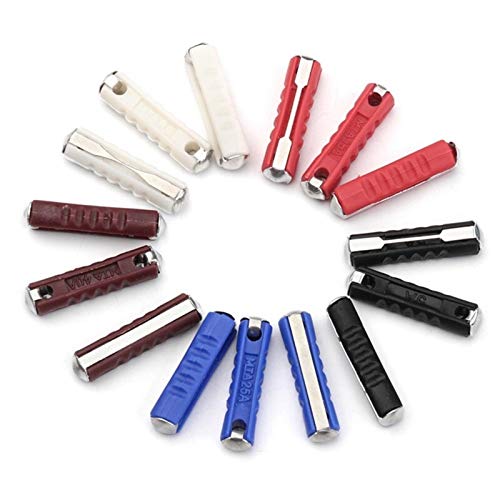 Kit d'assortiment de fusibles voiture auto 200 pièces 6mm à lame bakélite 5 à 40 AMP