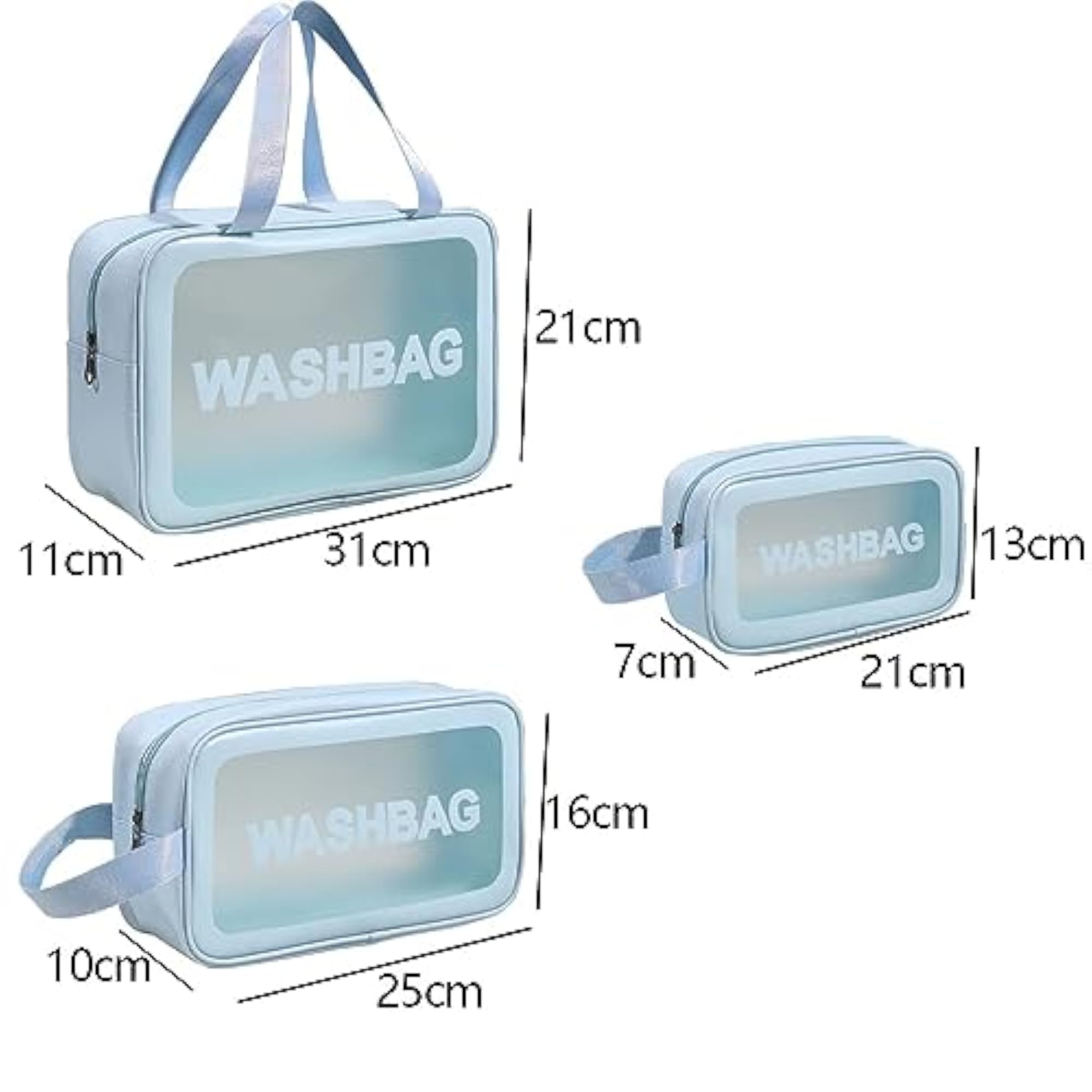 PVC Cosmetic Organizer Bag with Zipper Closure