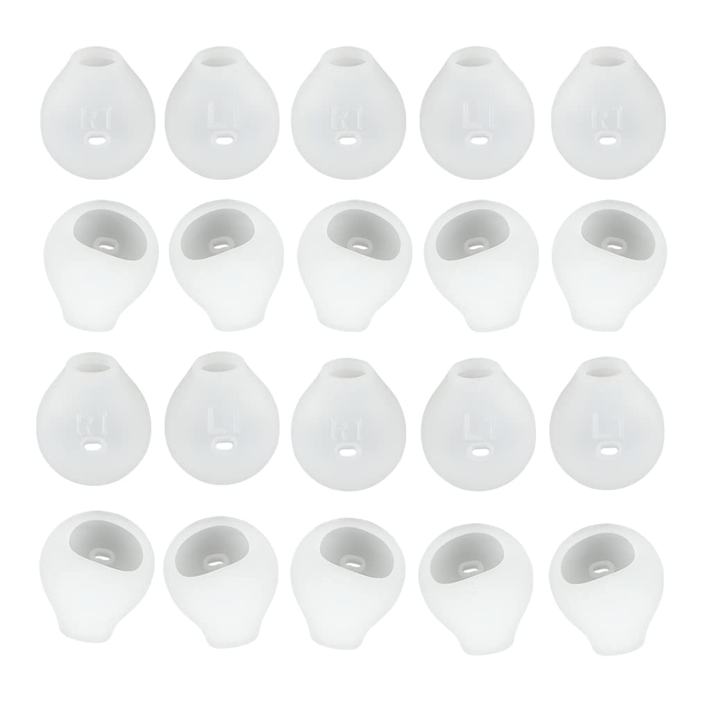 DMZHY 10 Pairs Earbud Covers Silicone Tips Replacement Earbuds Tips Ear Gels Buds for Compatible with Samsung Galaxy Note 5/Note 7/S7/S6/S6 Edge/Level U Earbuds Ear Buds Cover Ear Cushions White