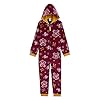 Harry Potter Onesie Jongen en Meisje, Eendelige Pyjama Kids, Fleece Onesies Zwart met Griffoendor Kleuren, Officiele…