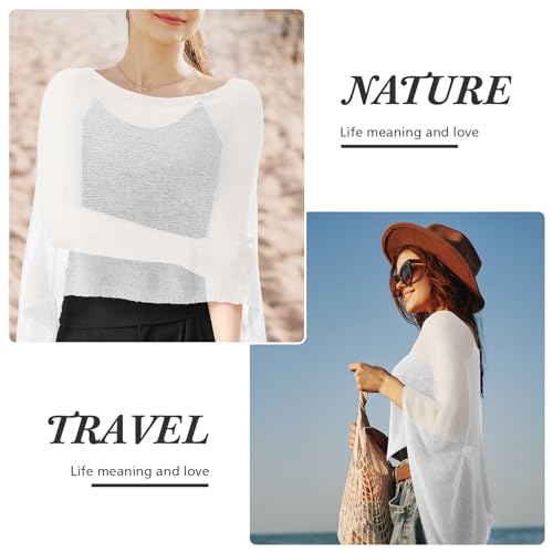 Image of Women Sheer Poncho Shrug Summer Sheer Blouse Top Lightweight Poncho Bolero for Evening Dress