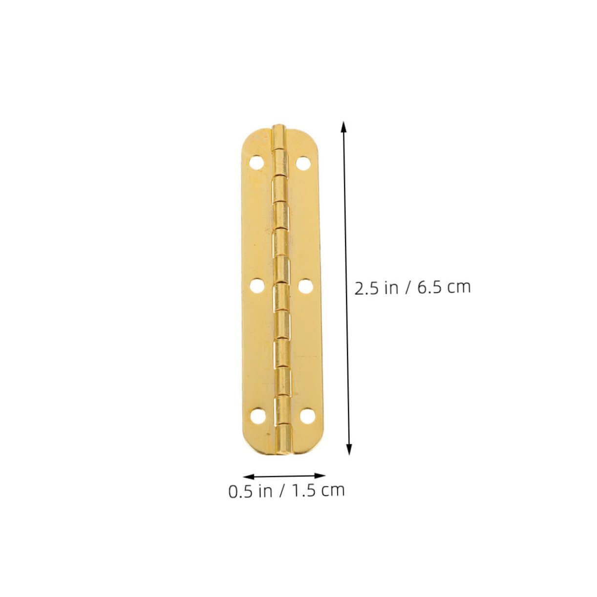 HAWILLOSCH 10pcs Small Hinges for Crafts Piano Hinge Set Heavy Duty 180 Degree Opening Gold Cabinet Hinges for DIY