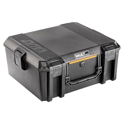 Vault by Pelican - V600 Multi-Purpose Hard Case with Padded Dividers for Camera, Drone, Equipment, Electronics, and Gear (Black)