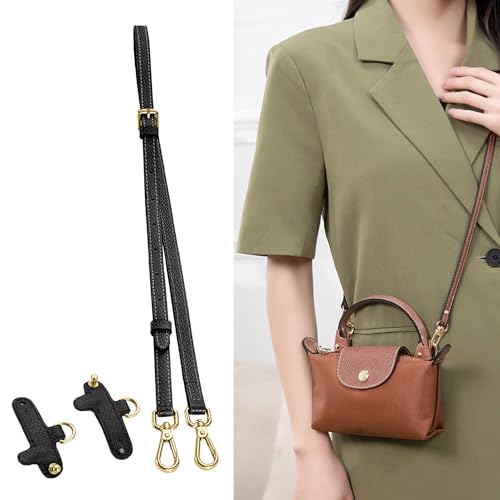Image of Leather Purse Straps for Longchamp Conversion Kit, Leather Handbag Crossbody Shoulder Strap Adjustable for Women